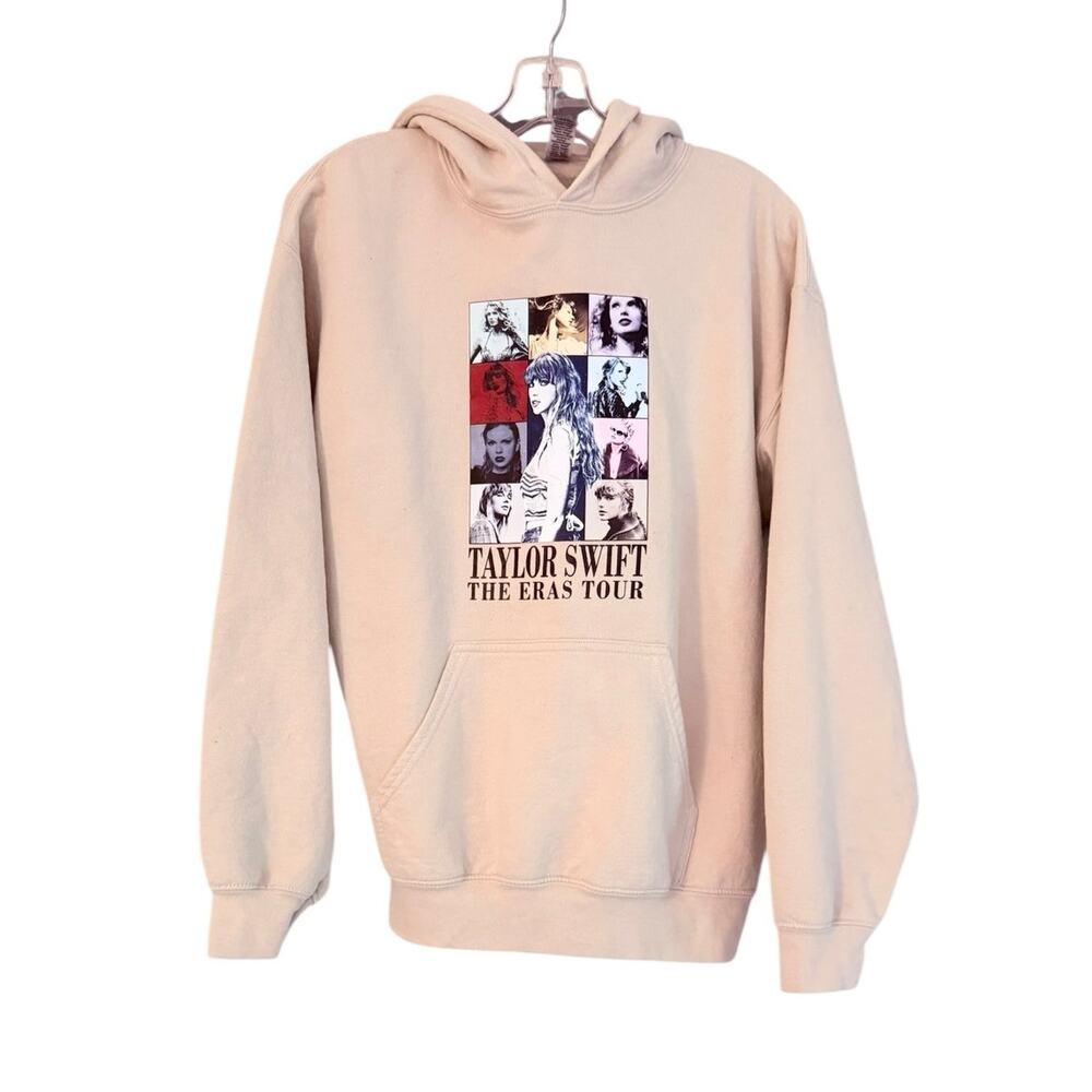 Taylor Swift Eras Tour Beige Graphic Hoodie Midnights Lover Fearless M